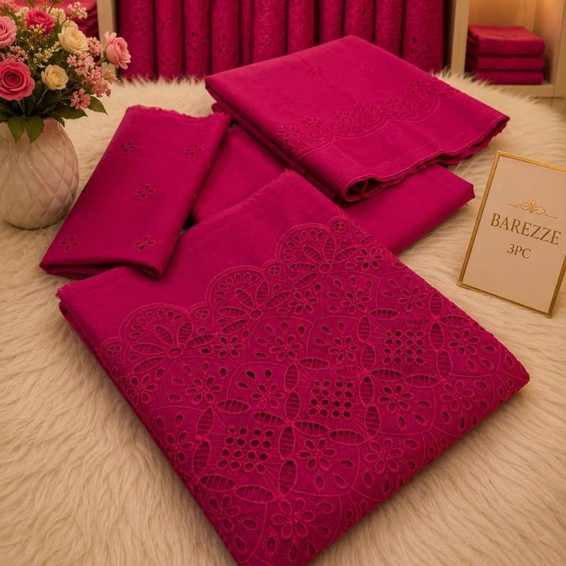 Barezze 3PC Chikankari Embroidered Lawn Suit