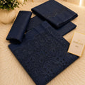 Barezze 3PC Chikankari Embroidered Lawn Suit – Navy Blue