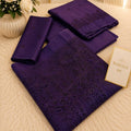 Barezze 3PC Chikankari Embroidered Lawn Suit – Royal Purple
