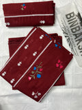 Bareeze Luxury 2 Piece Thread Embroidered Lawn Unstitched Suit (Mehroon)