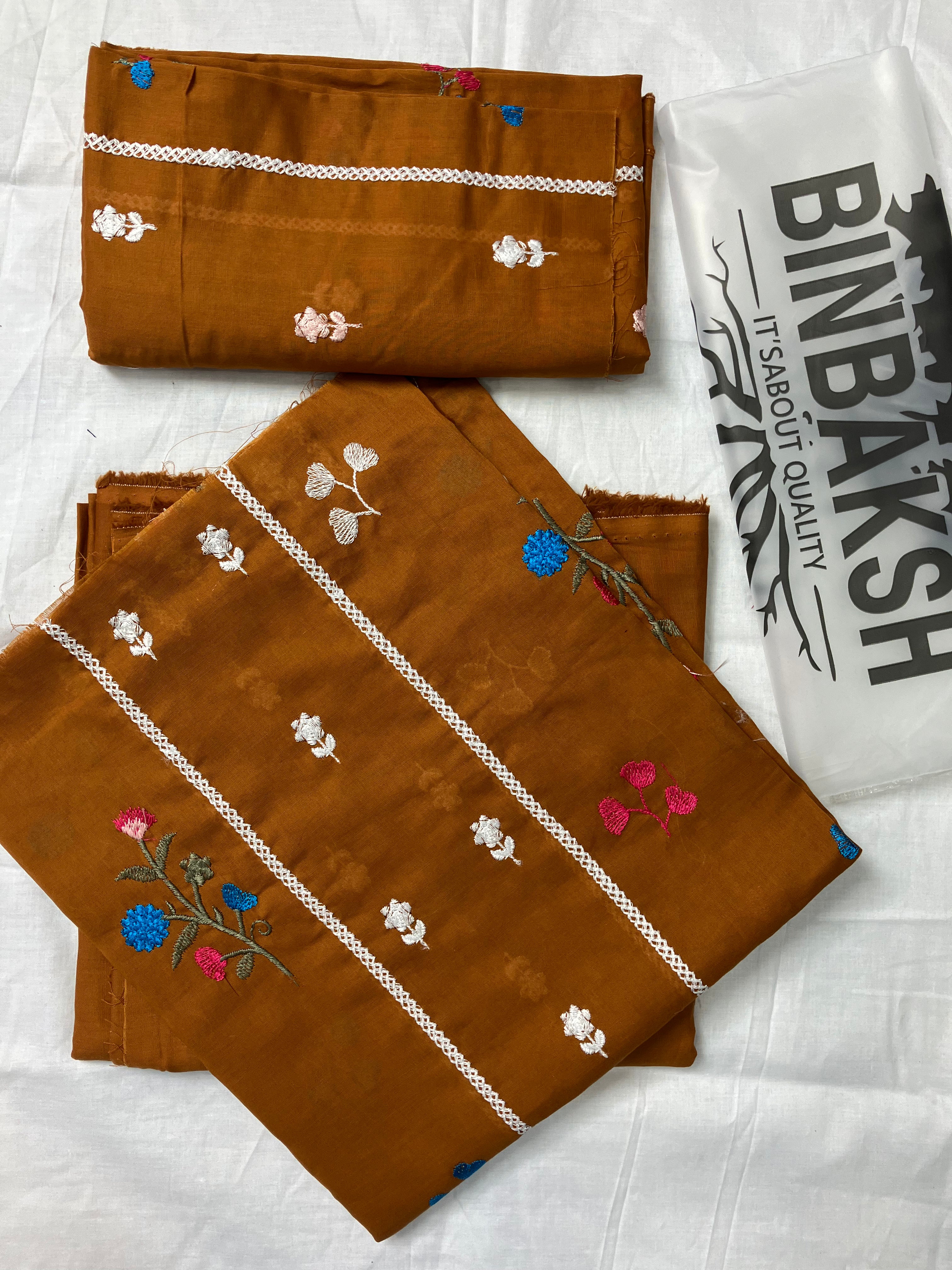 Bareeze Luxury 2 Piece Thread Embroidered Lawn Unstitched Suit