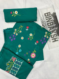 Bareeze Luxury 2 Piece Thread Embroidered Lawn Unstitched Suit (Sea Green)