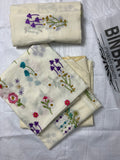 Bareeze Luxury 2 Piece Thread Embroidered Lawn Unstitched Suit (Boski)