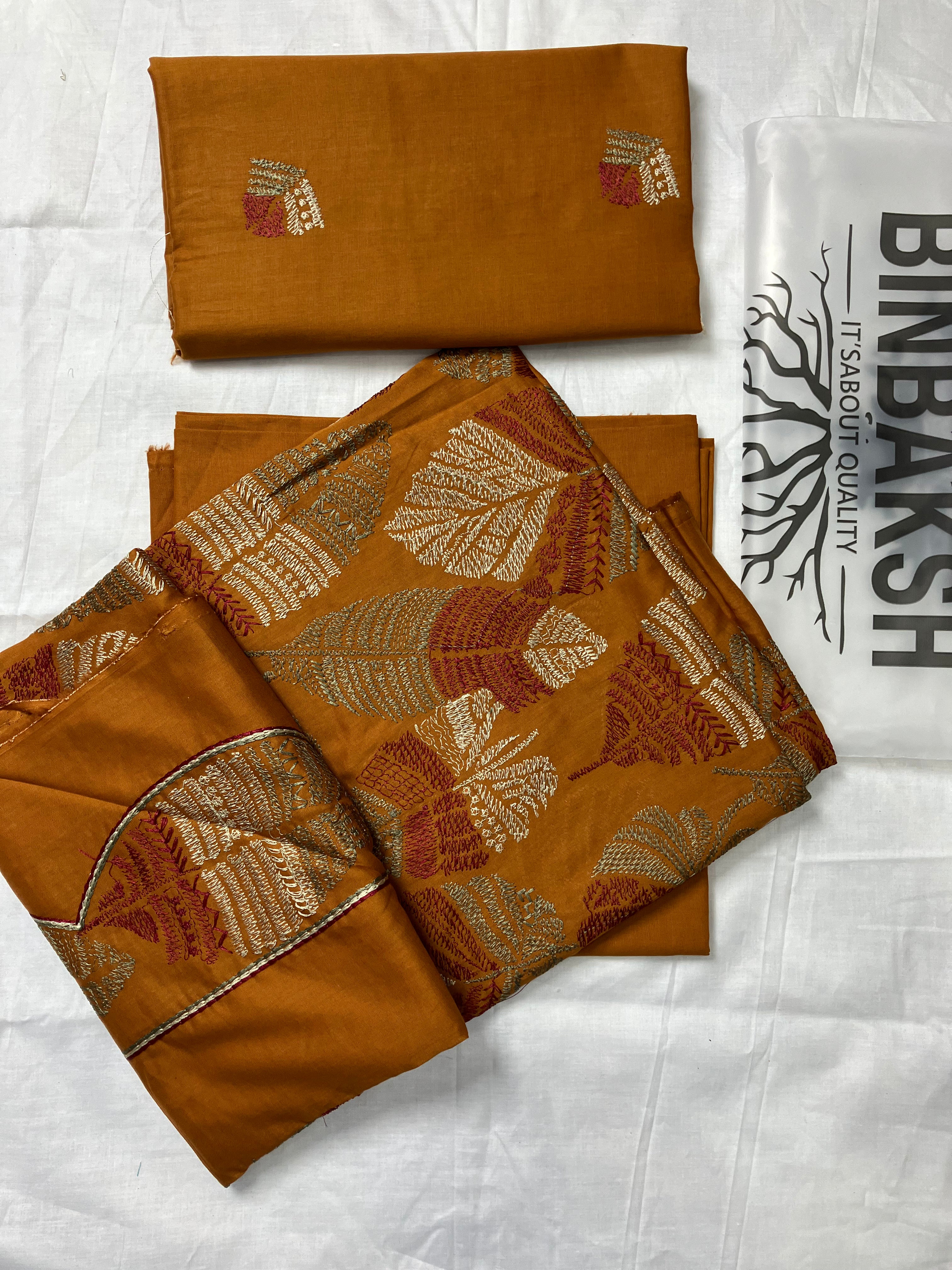 Bareeze Luxury 2 Piece Thread Embroidered Lawn Unstitched Suit