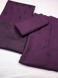 Premium Marina Brosha Unstitched 3-Piece Suit with Shawl (Dark Purple)