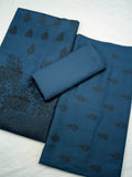 Premium Marina Brosha Unstitched 3-Piece Suit with Shawl (Zinc)
