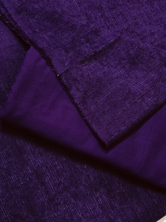 "2PC PEACH WOOL VELVET (SWEET LEATHER) PREMIUM LUXURY WINTER COLLECTION" (Purple Colour)