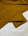3PC MARINA SELF EMBOSSED WITH HIGH QUALITY RICH VELVET WOOL SHAWL LUXURIOUS WINTER COLLECTION (Dark Mustard Colour)