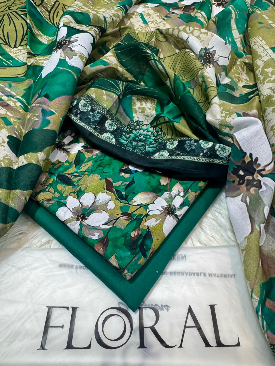 ✨ Floral Bana Dora Lawn 3PC 🌸