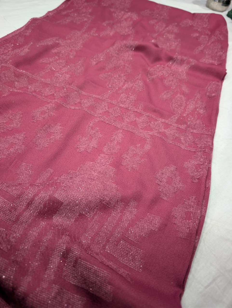 3PC PEACH WOOL VELVET EXPORT QUALITY WINTER COLLECTION 2026 (ROSE PINK)