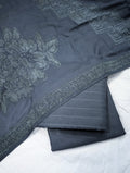 3PC MARINA SELF EMBOSSED WITH HIGH QUALITY RICH VELVET WOOL SHAWL LUXURIOUS WINTER COLLECTION (Metal Gray Colour)