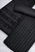 ALPINE ZARI VELVET DHANAK 3PC – Luxury Winter Collection Black Colour