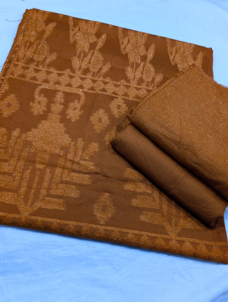 3PC PEACH WOOL VELVET EXPORT QUALITY WINTER COLLECTION 2026