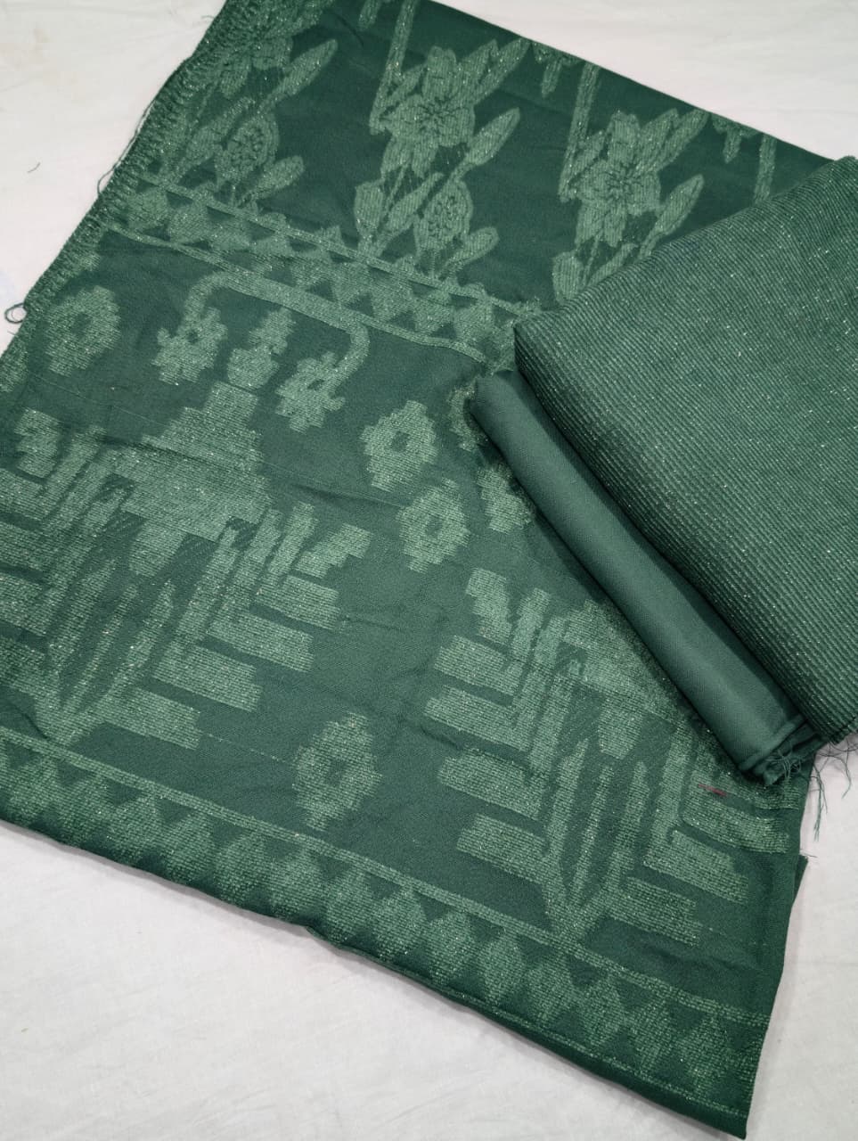 3PC PEACH WOOL VELVET EXPORT QUALITY WINTER COLLECTION 2026 (SAGE GREEN)