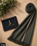 J. Junaid Jamshed Premium Men’s Winter Shawl – Pure Suti Woollen (Gray Colour)