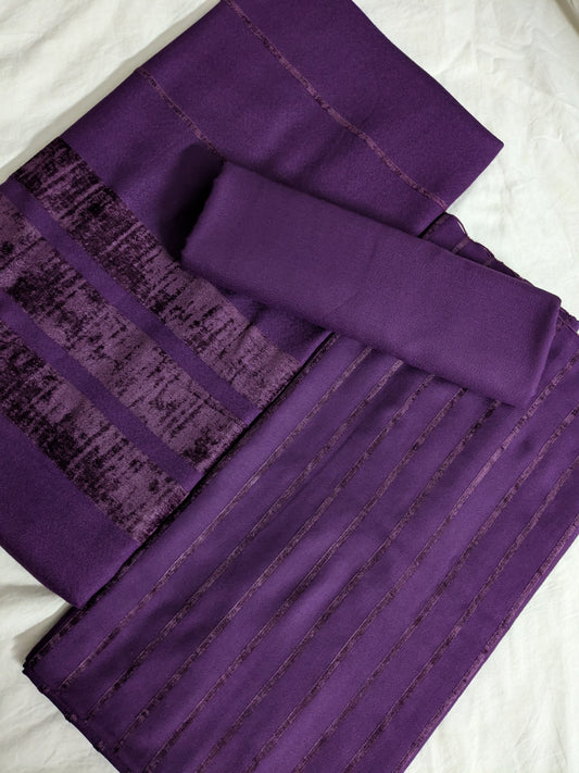 ALPINE ZARI VELVET DHANAK 3PC – Luxury Winter Collection