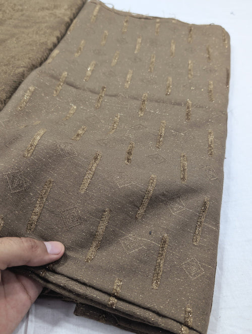 3PC PEACH LEATHER WITH HIGH QUALITY SELF DESIGN FLUFFY VELVET SHAWL EXPORT QUALITY WINTER COLLECTION (Pashmina Skin)