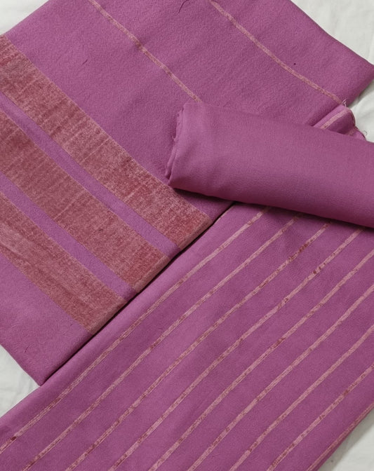 ALPINE ZARI VELVET DHANAK 3PC – Luxury Winter Collection Tea Pink