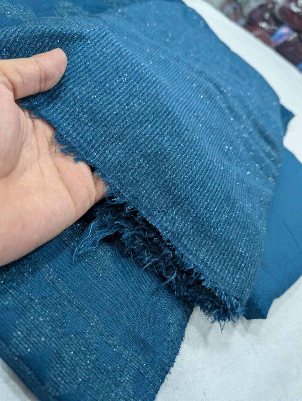 3PC PEACH WOOL VELVET EXPORT QUALITY WINTER COLLECTION 2026 (ZINC BLUE)