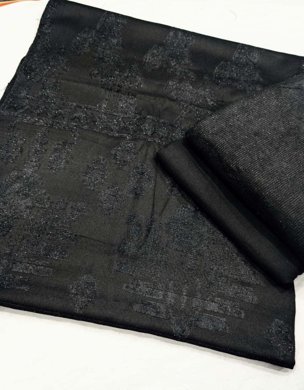 3PC PEACH WOOL VELVET EXPORT QUALITY WINTER COLLECTION 2026 (JET BLACK)