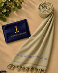 J. Junaid Jamshed Premium Men’s Winter Shawl – Pure Suti Woollen (Golden Colour)