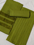 ALPINE ZARI VELVET DHANAK 3PC – Luxury Winter Collection Grass Green Colour